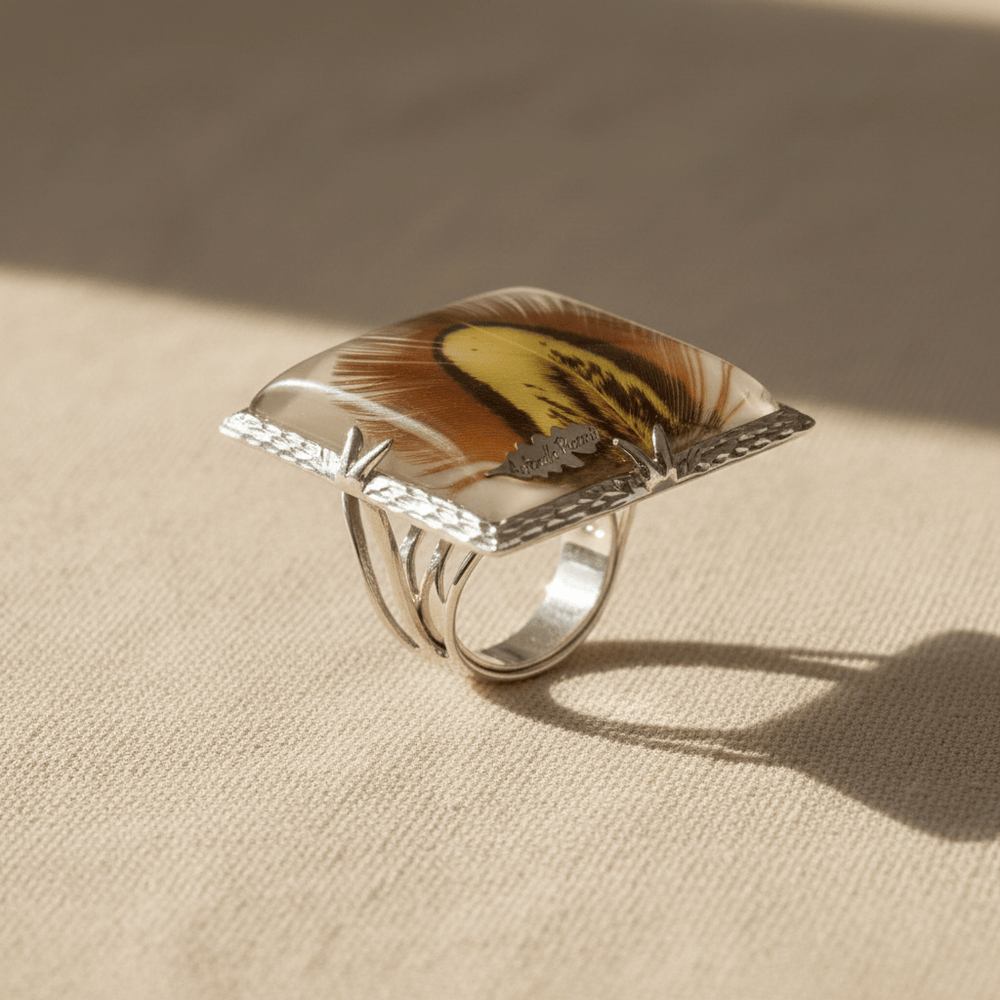 Antonella Piacenti Piuma Square Silver Ring 925 Brand Rings