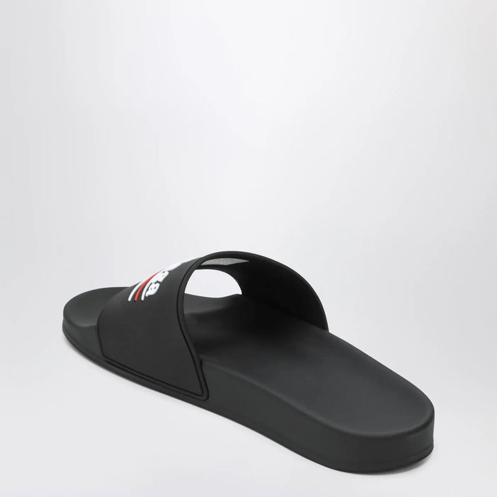 Balenciaga - Pool Slide rubber sandals in black Brand Sandals