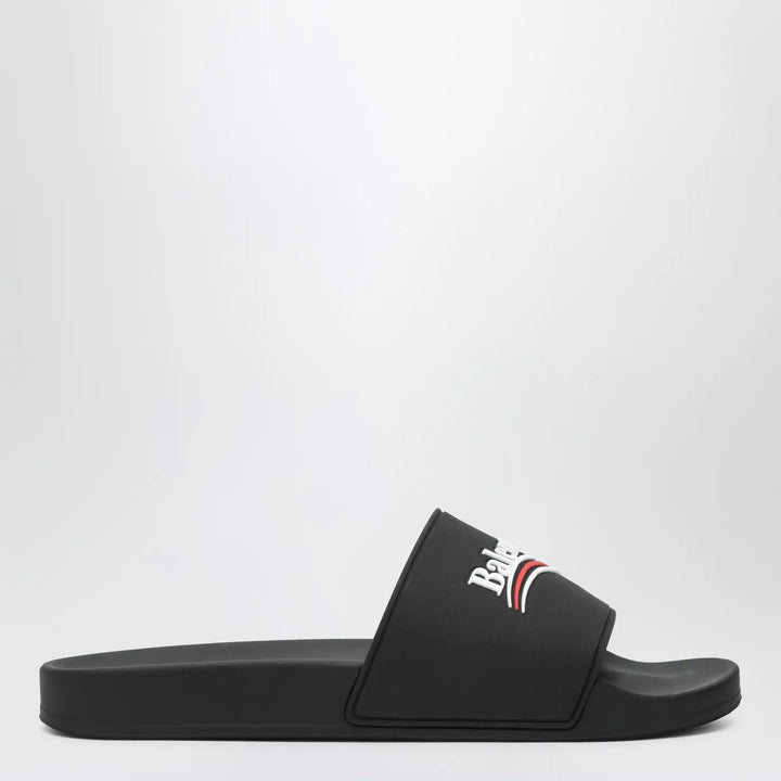 Balenciaga - Pool Slide rubber sandals in black Brand Sandals 41 IT