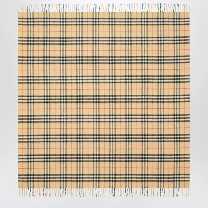 Burberry - Sand beige Check wool scarf Brand Scarves &amp; Shawls U