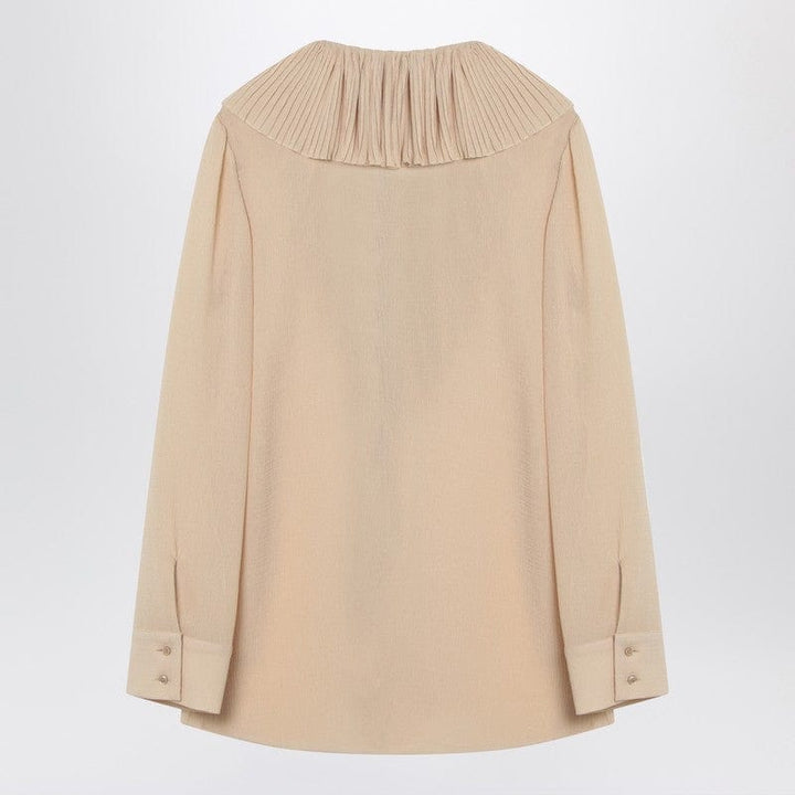Saint Laurent Shirts 40 Saint Laurent Beige ruffled blouse in silk Saint Laurent Beige ruffled blouse in silk Brand