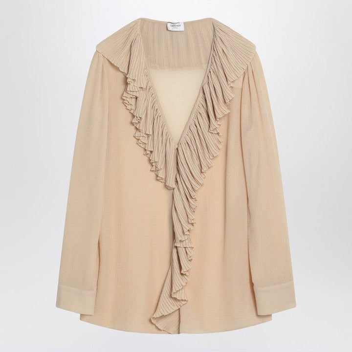 Saint Laurent Shirts 40 Saint Laurent Beige ruffled blouse in silk Saint Laurent Beige ruffled blouse in silk Brand