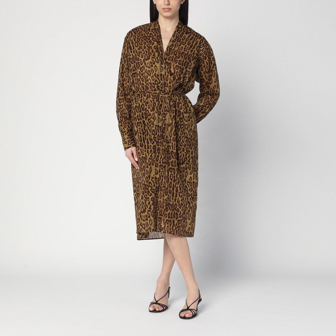 Shirts & Tops 6397 - Leopard-print shirt dress in cotton voile Brand