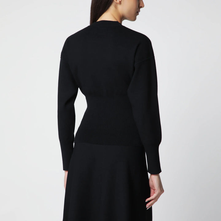ANINE BING - Black viscose-blend knit sweater Brand Shirts &amp; Tops