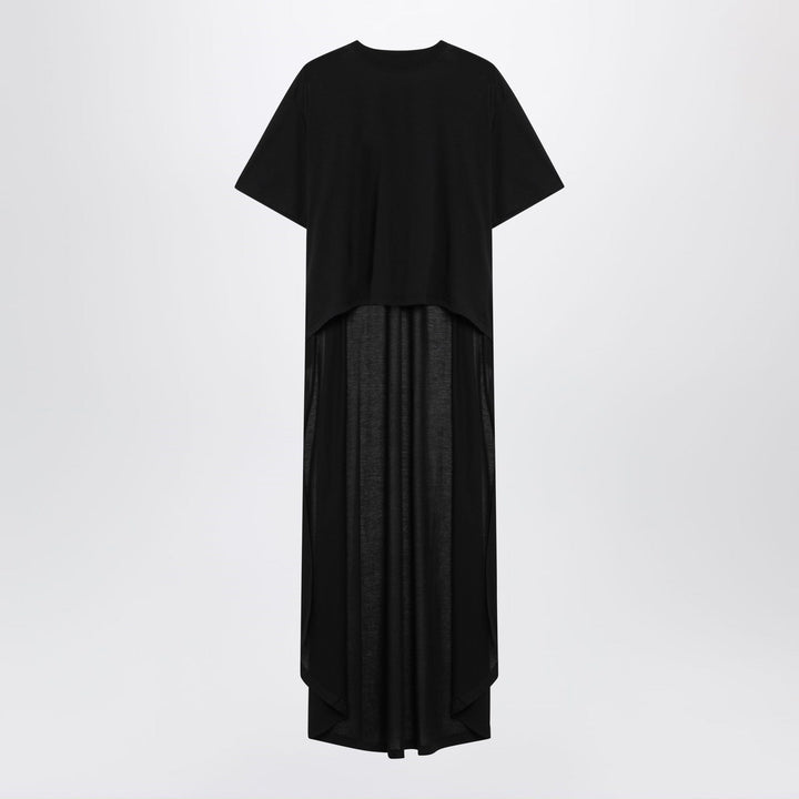 Shirts &amp; Tops Balenciaga - Black maxi train T-shirt in cotton jersey Brand
