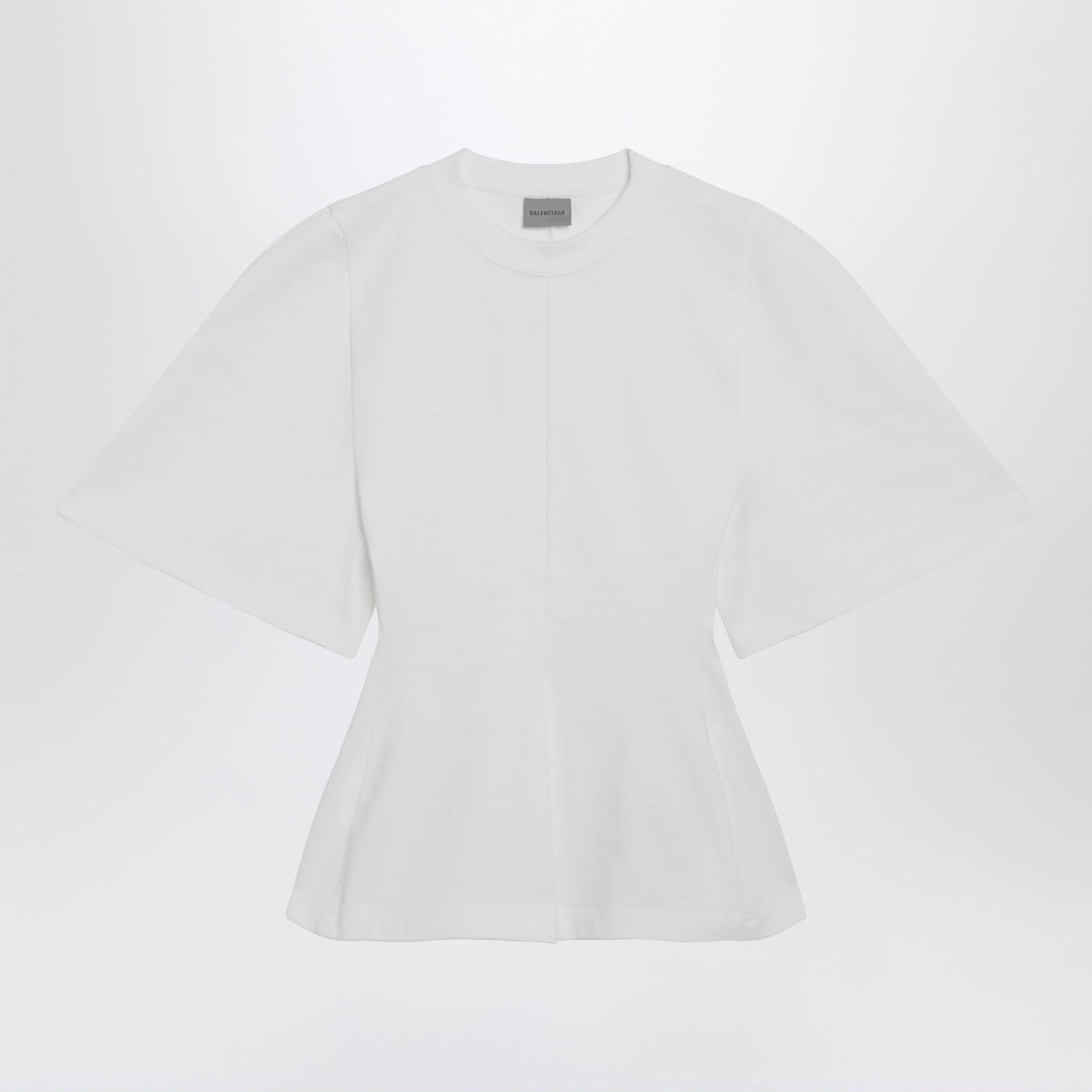 Shirts &amp; Tops Balenciaga - Shaped T-shirt in heavy cotton jersey in white Brand