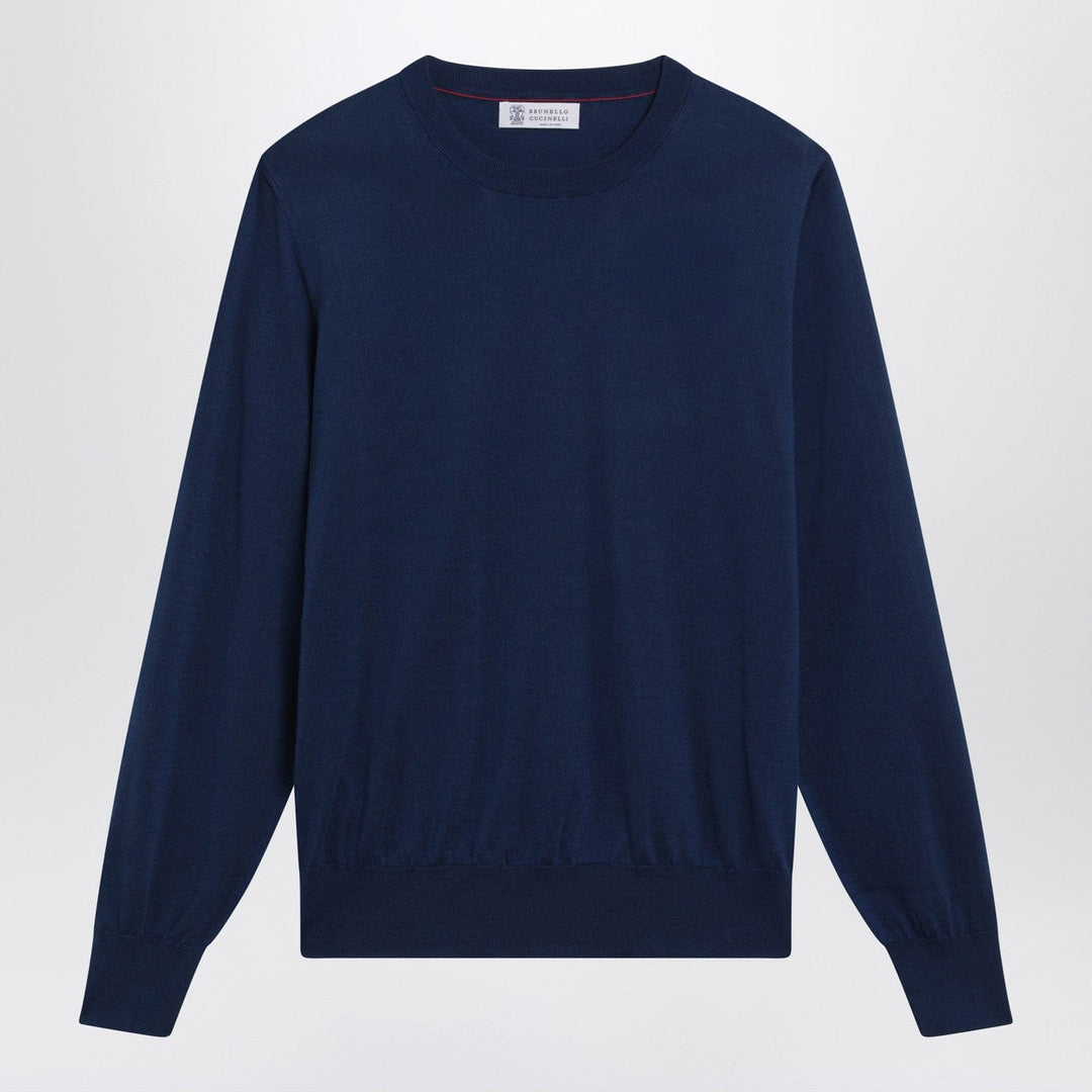 Shirts &amp; Tops Brunello Cucinelli - Blue cotton sweater Brand