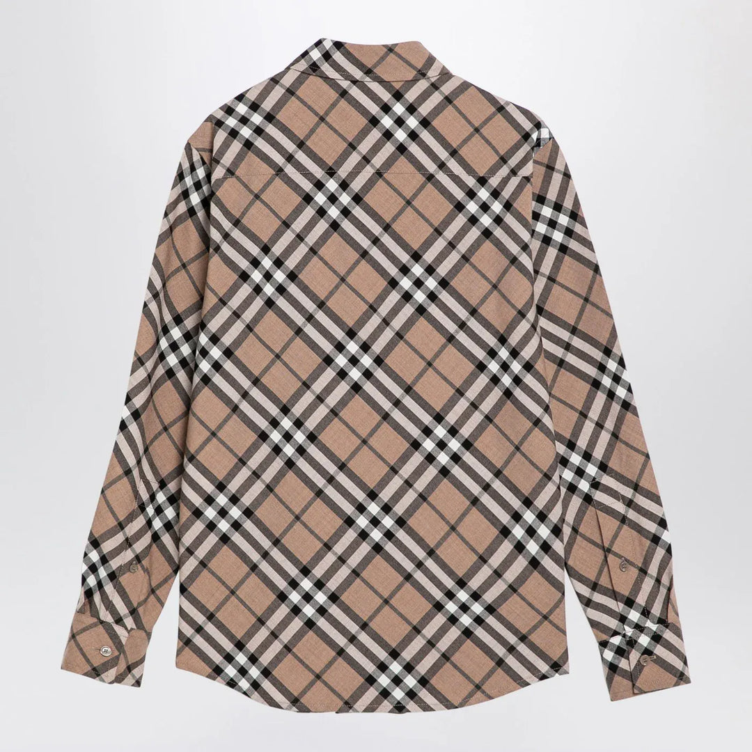 Burberry - Check pattern wool blend shirt Brand Shirts &amp; Tops