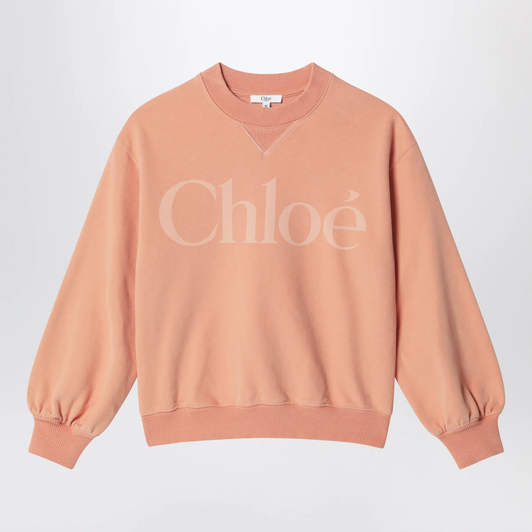 Chloé - Apricot sweatshirt with logo print Brand Shirts &amp; Tops 8