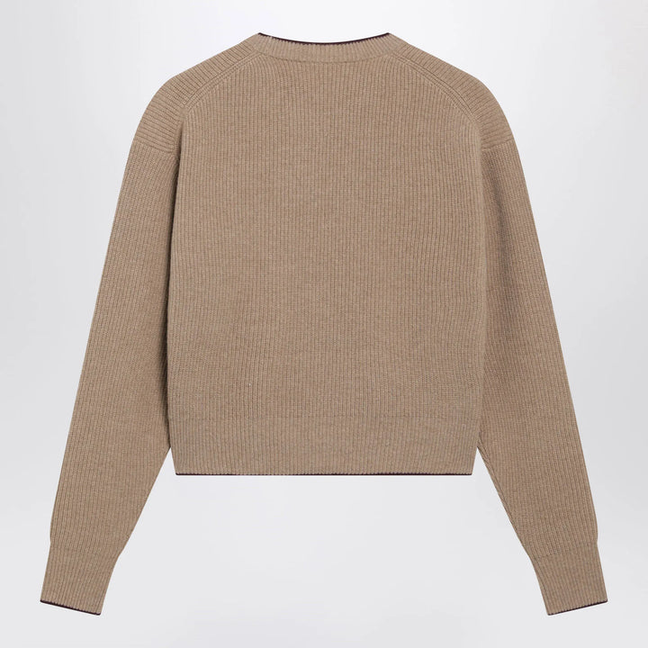 Chloé - Light Brown Wool and Cashmere Logo Sweater Brand Shirts &amp; Tops