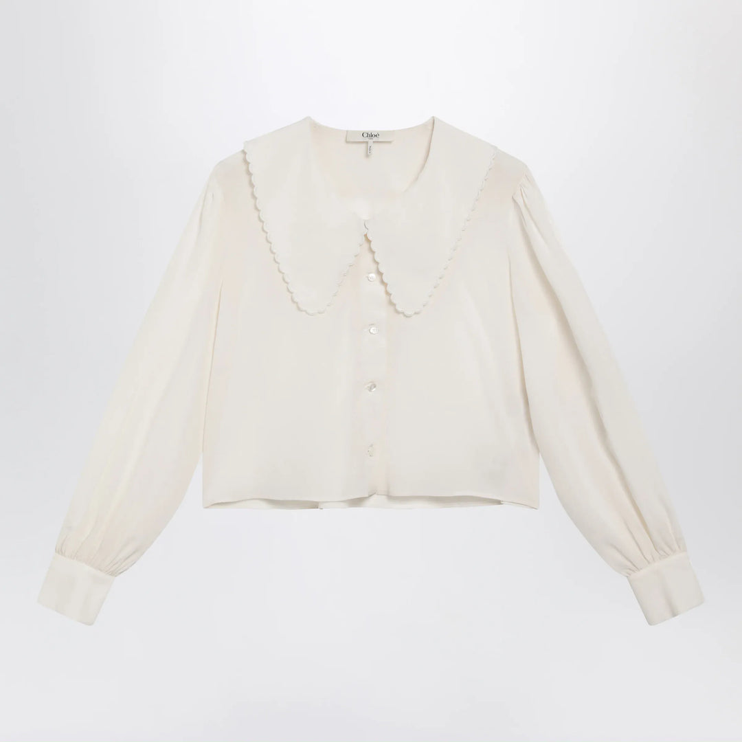 Chloé - Milk white silk blouse Brand Shirts &amp; Tops 38  FR
