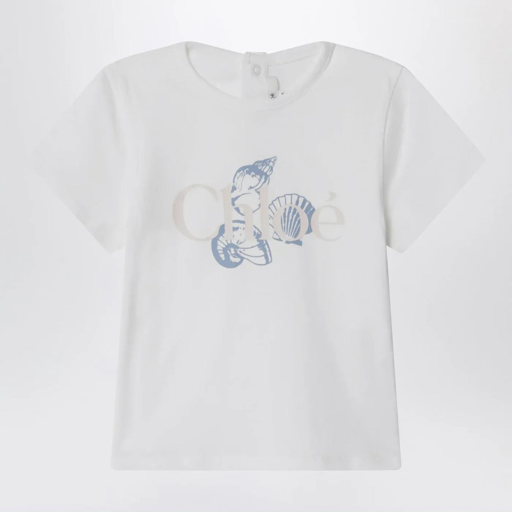 Chloé - White T-shirt with logo print Brand Shirts & Tops 12