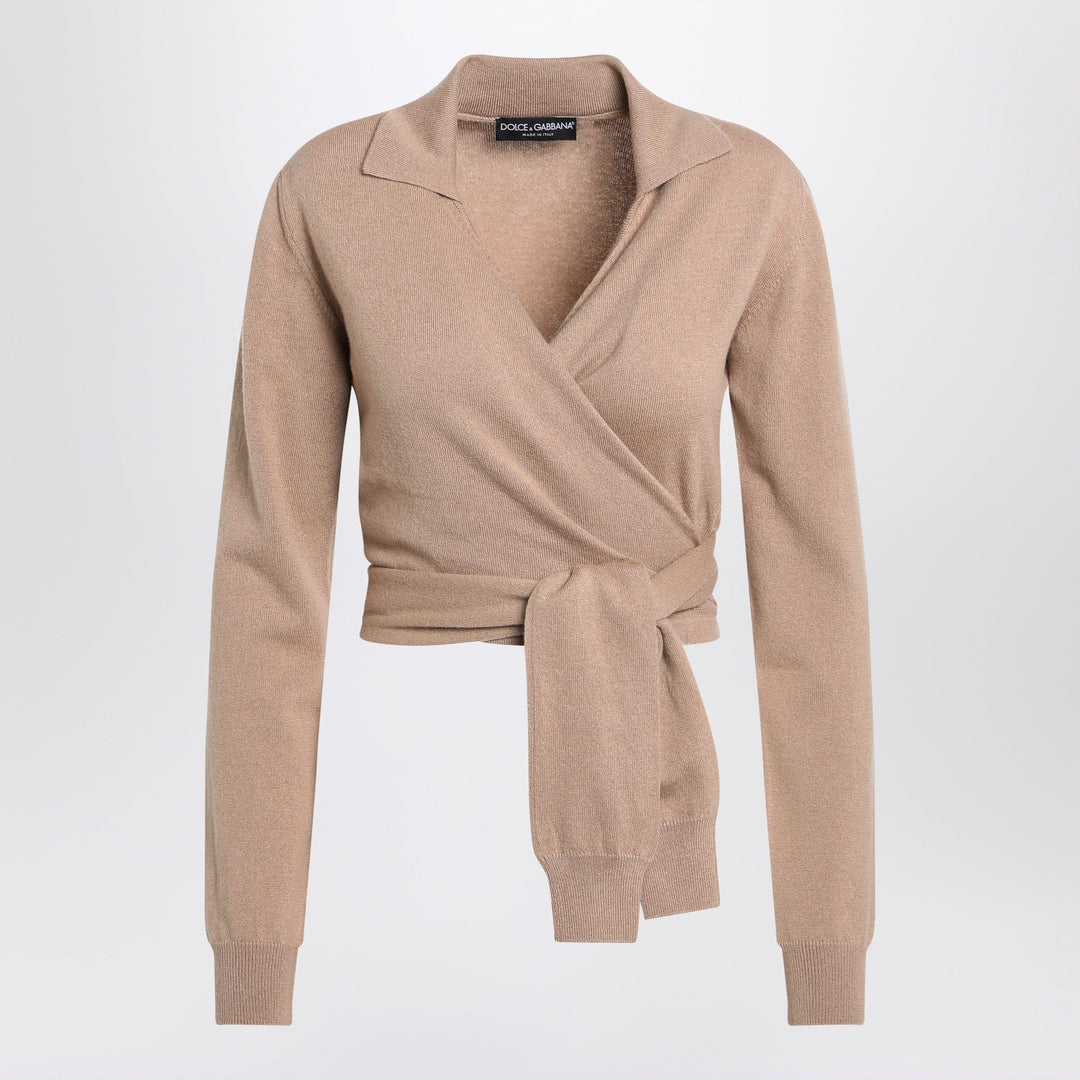 Shirts & Tops Dolce&Gabbana - Beige wrap cardigan in cashmere Brand