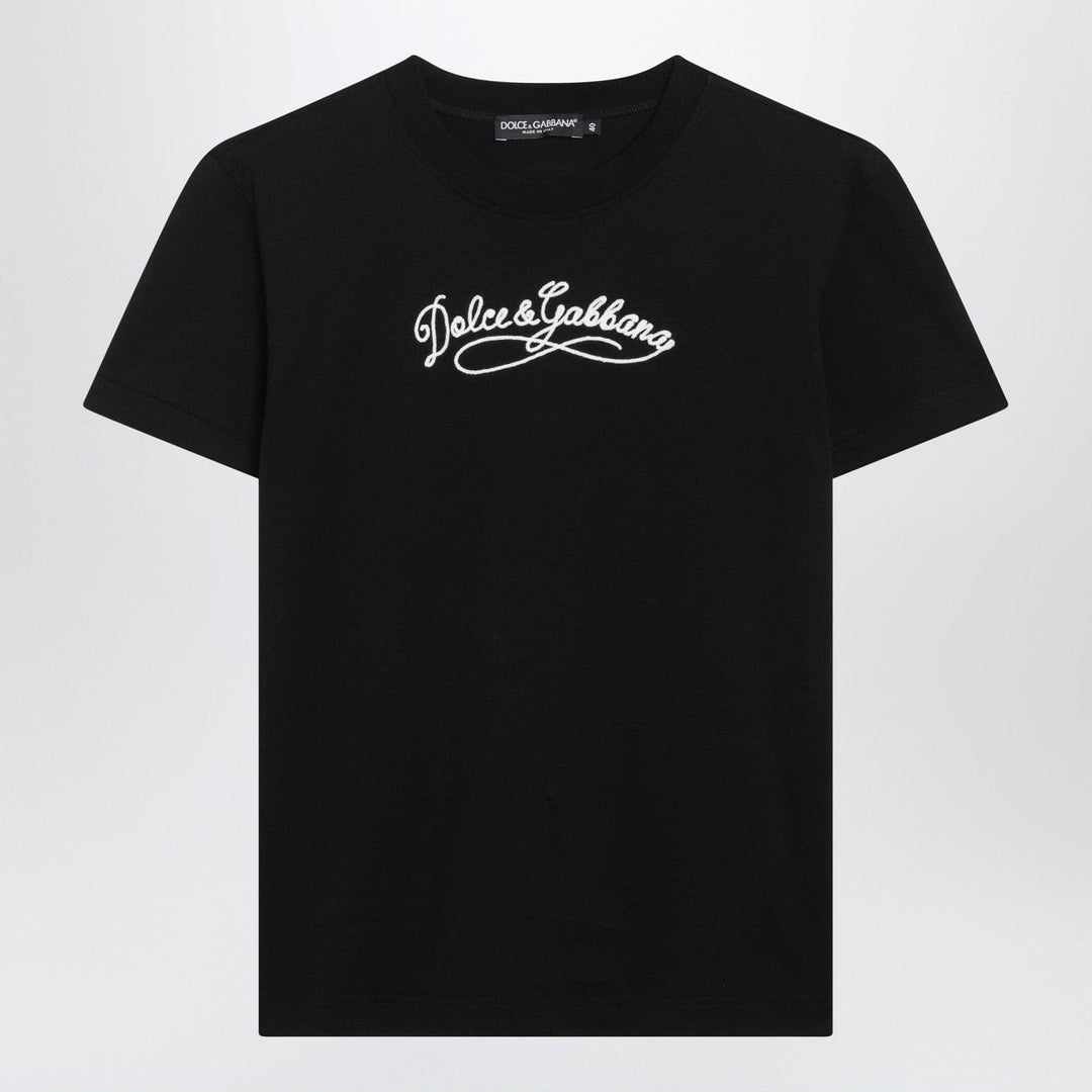 Shirts &amp; Tops Dolce&amp;Gabbana - Black jersey T-shirt with embroidery Brand