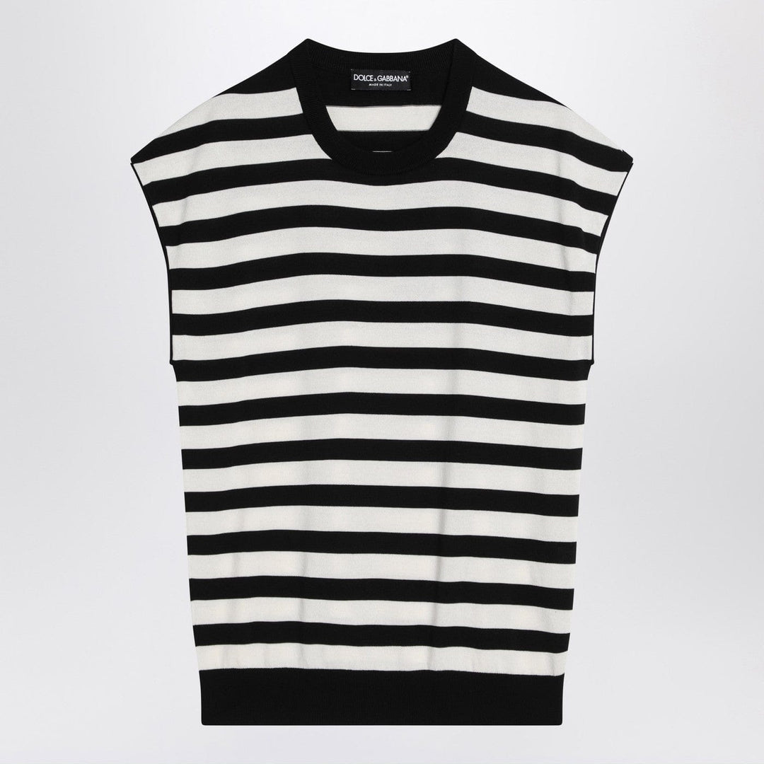 Shirts & Tops 46 IT Dolce&Gabbana - Sleeveless kimono-style striped sweater Brand