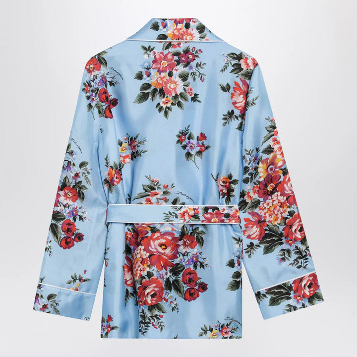 Dolce&amp;Gabbana - Vanity silk twill shirt with floral print Brand Shirts &amp; Tops