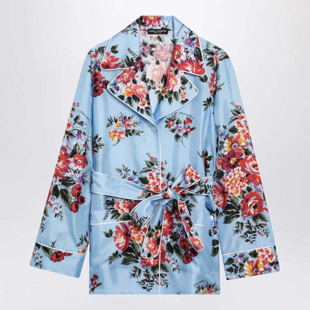 Dolce&Gabbana - Vanity silk twill shirt with floral print Brand Shirts & Tops 40  IT