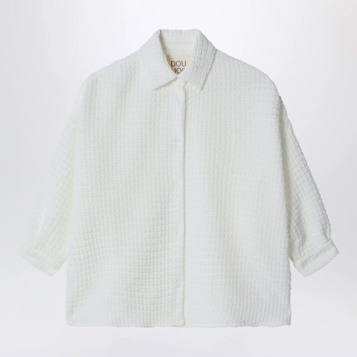 Douuod - Aneto white shirt in textured fabric Brand Shirts &amp; Tops 8