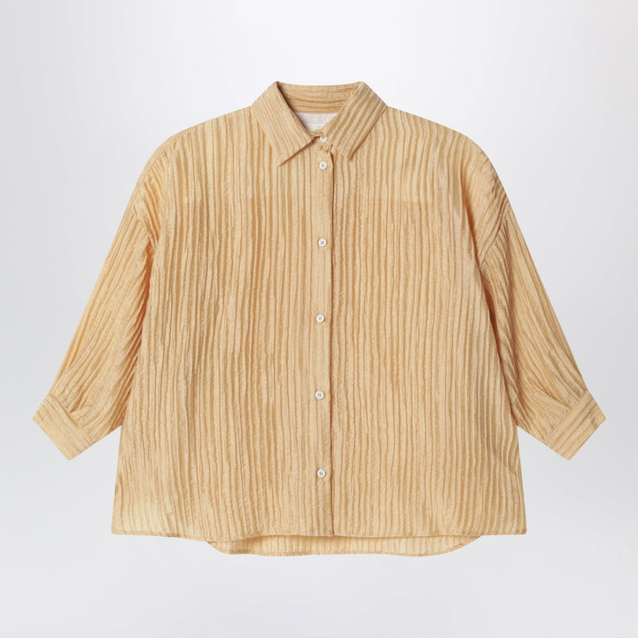 Shirts &amp; Tops Douuod - Ochre yellow shirt with pleats Brand