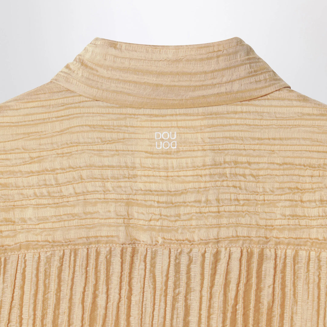 Douuod - Ochre yellow shirt with pleats Brand Shirts &amp; Tops