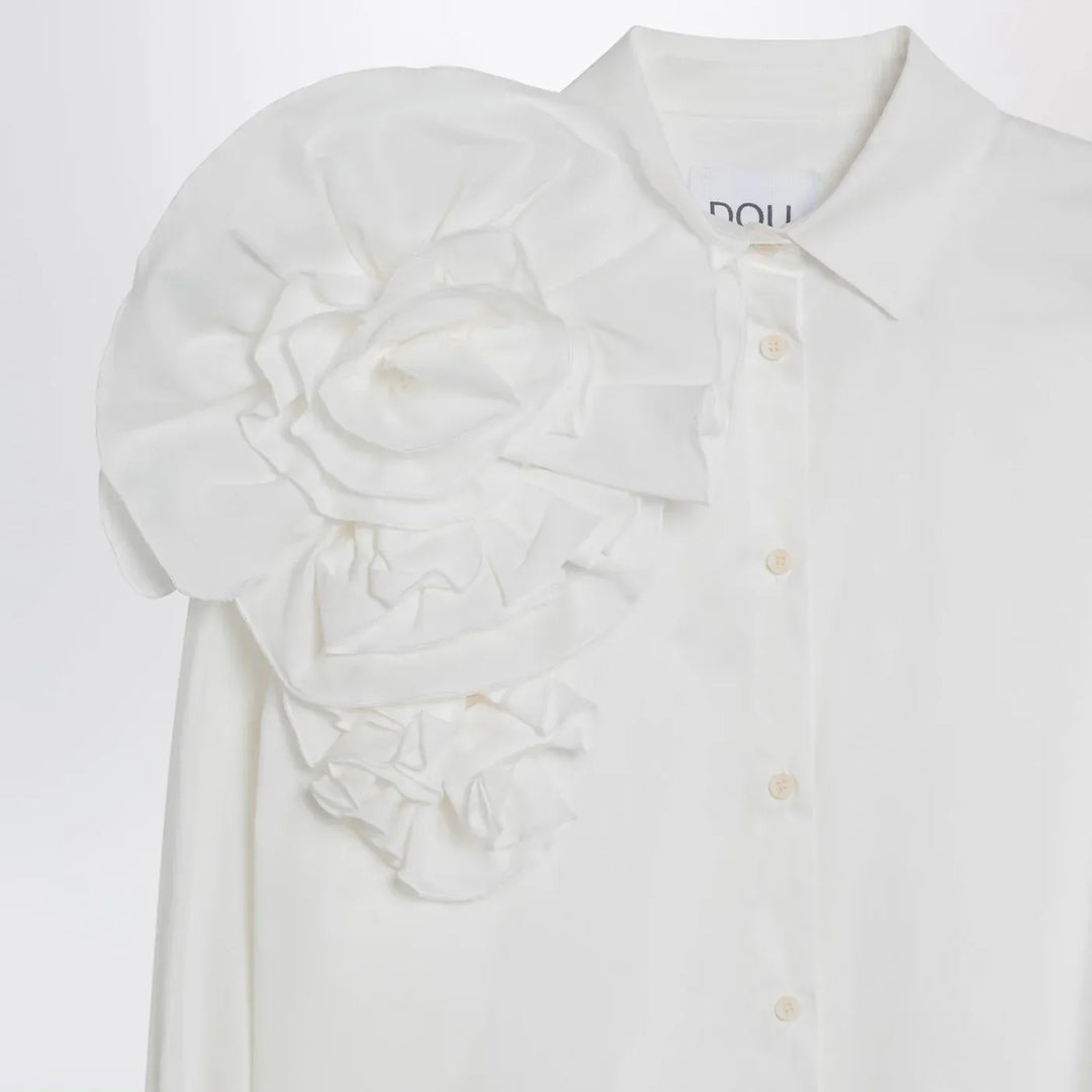 Douuod - Striped shirt lime/white in cotton Brand Shirts &amp; Tops 10Y