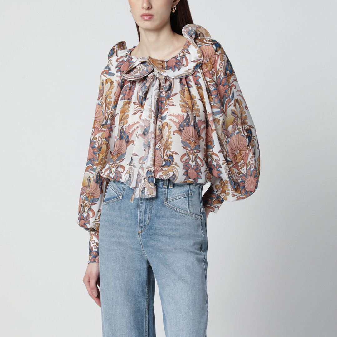 Shirts & Tops FARM Rio - White Sea Garden blouse with ruffles Brand
