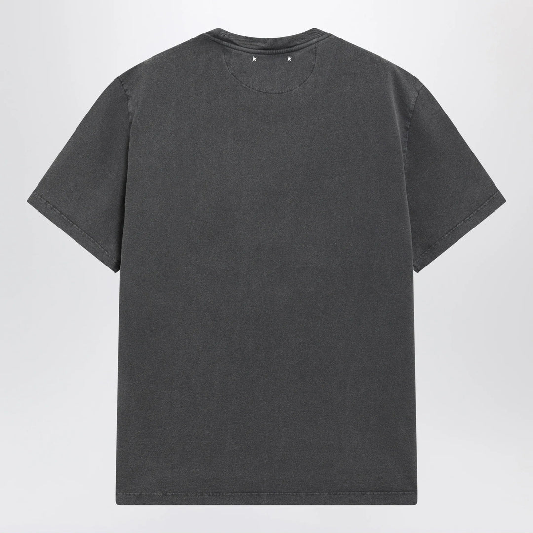 Golden Goose - Anthracite grey vintage-effect T-shirt Brand Shirts &amp; Tops