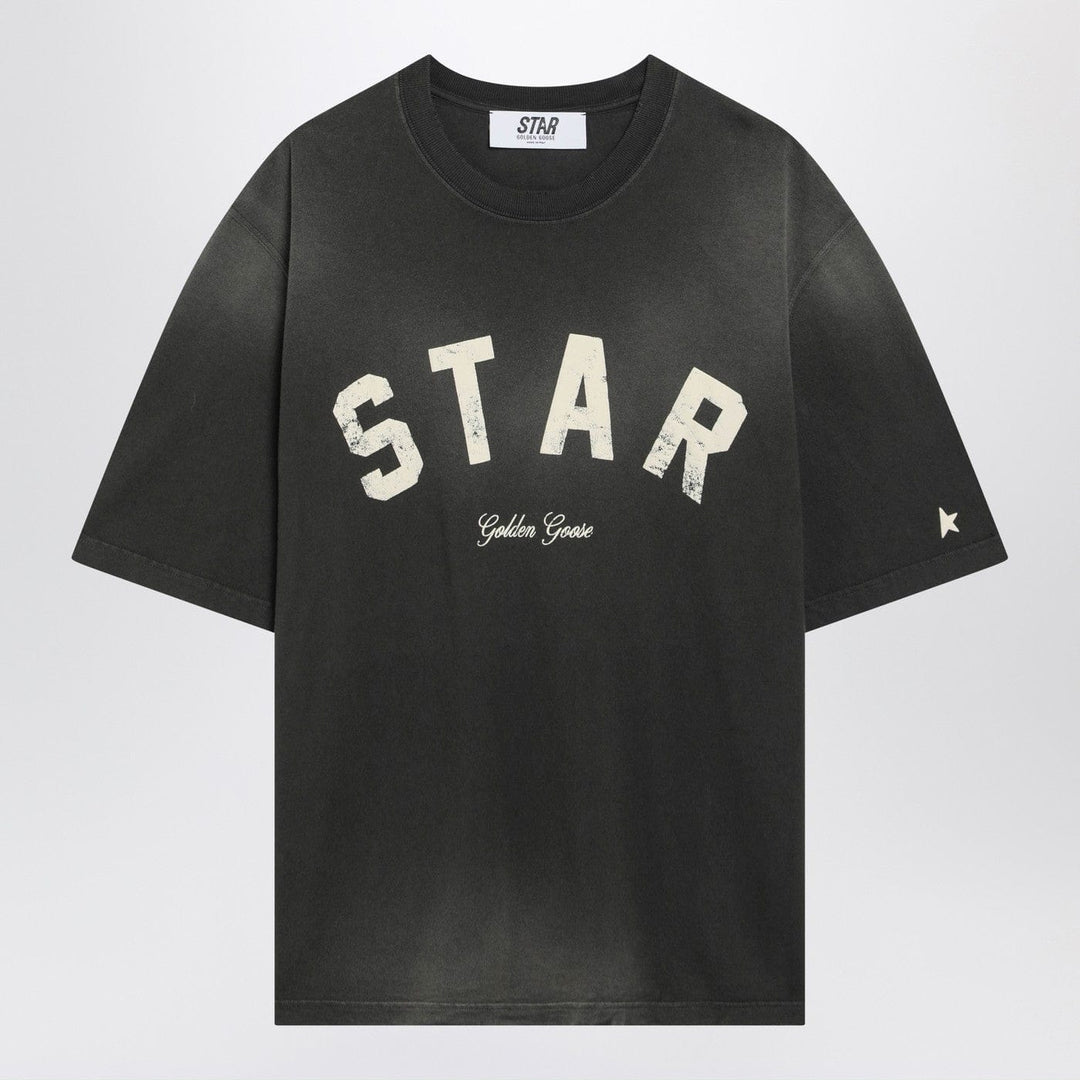 Shirts & Tops Golden Goose - Black vintage-effect Star T-shirt Brand