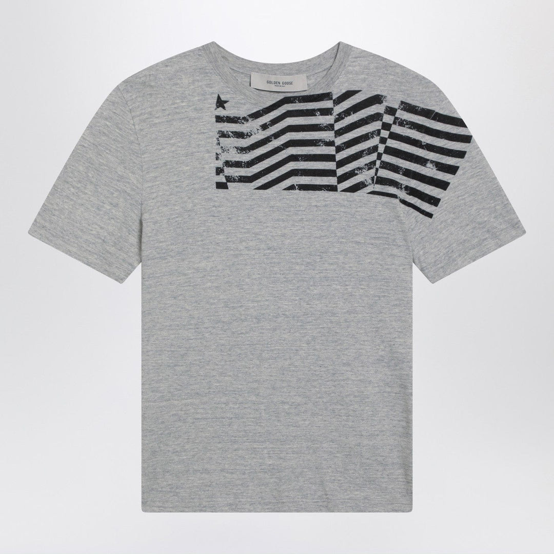 Shirts &amp; Tops Golden Goose - Grey T-shirt with logo print Brand