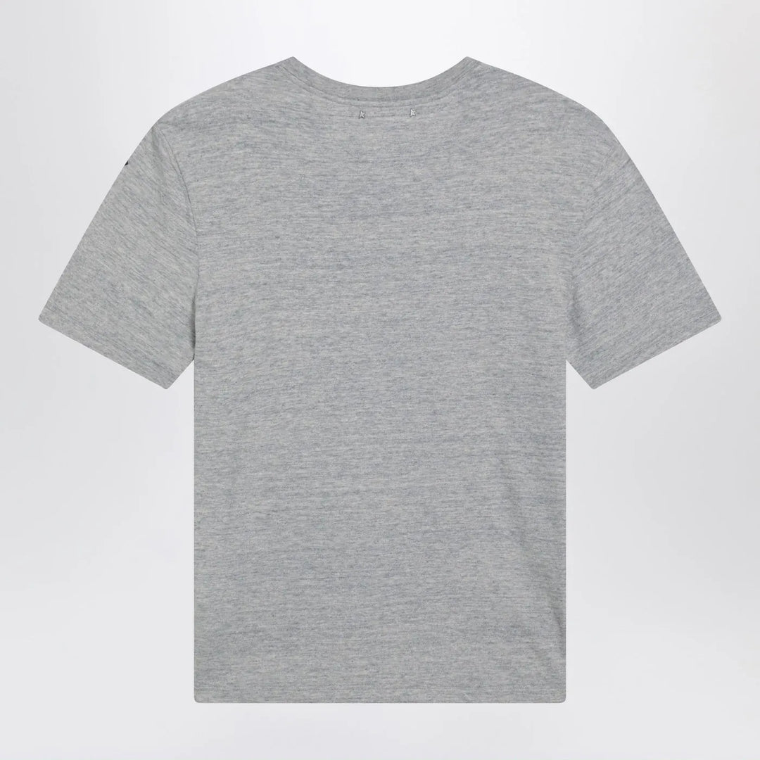 Golden Goose - Grey T-shirt with logo print Brand Shirts &amp; Tops