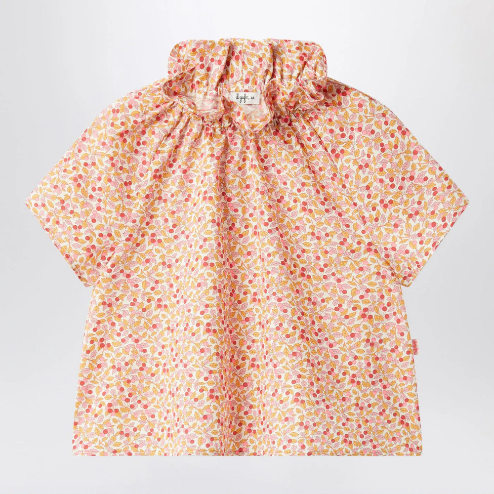 Il Gufo - Apricot-coloured top with ruffled collar Brand Shirts & Tops 2A