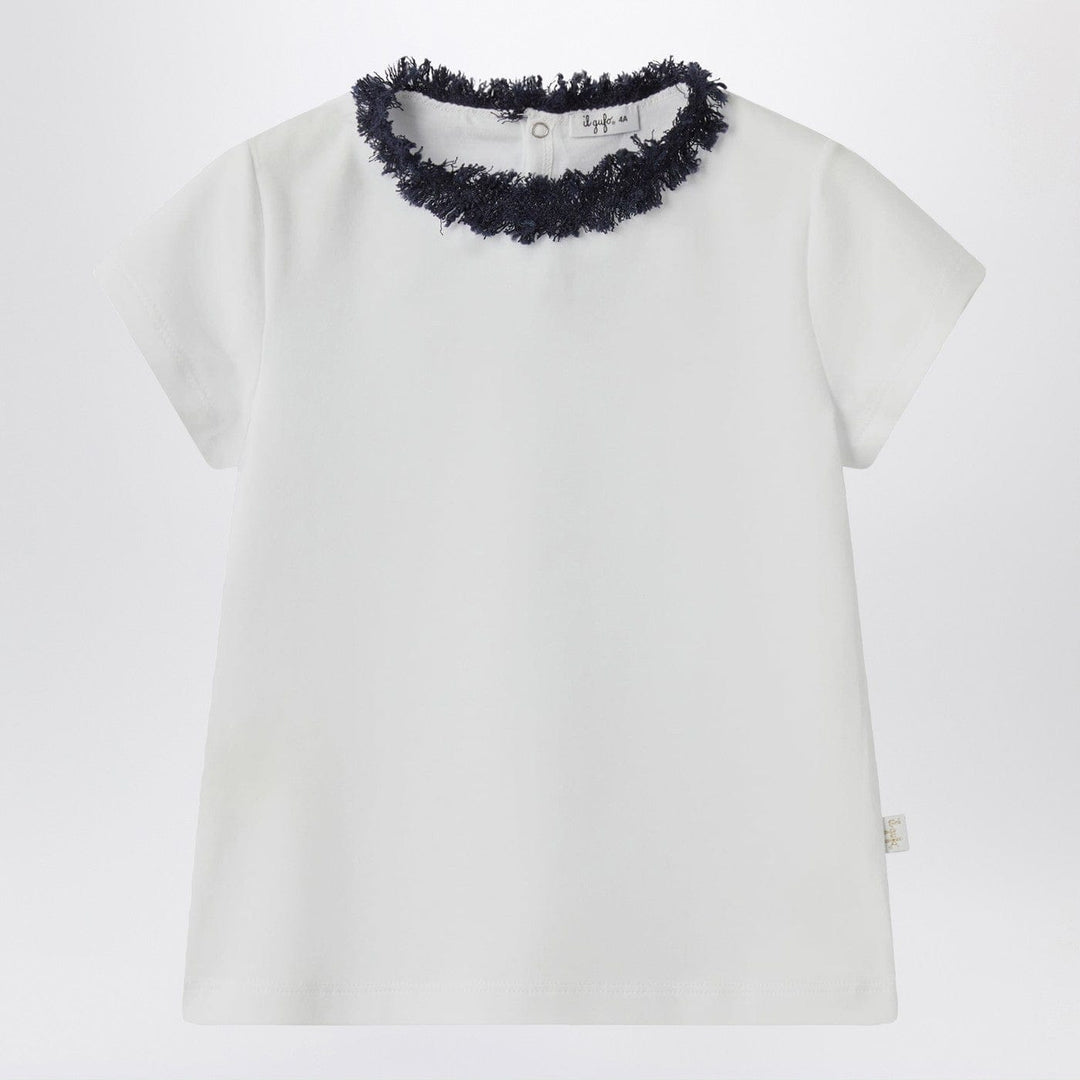 Shirts &amp; Tops 8 Il Gufo - White T-shirt with frayed neckline Brand