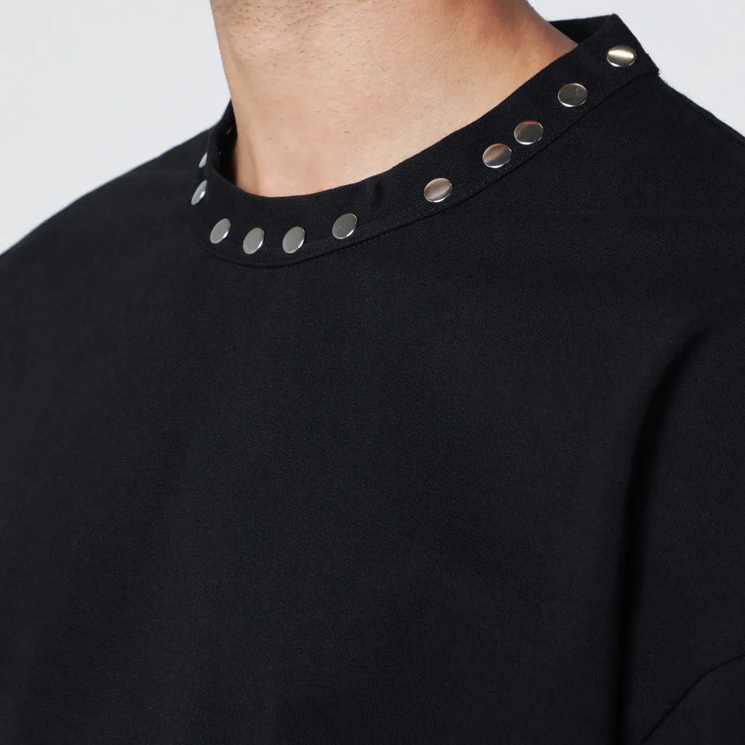 Jil Sander - Black long-sleeve T-shirt with studs Brand Shirts &amp; Tops