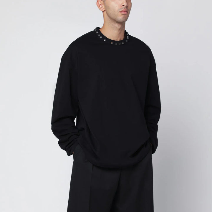 Jil Sander - Black long-sleeve T-shirt with studs Brand Shirts &amp; Tops L