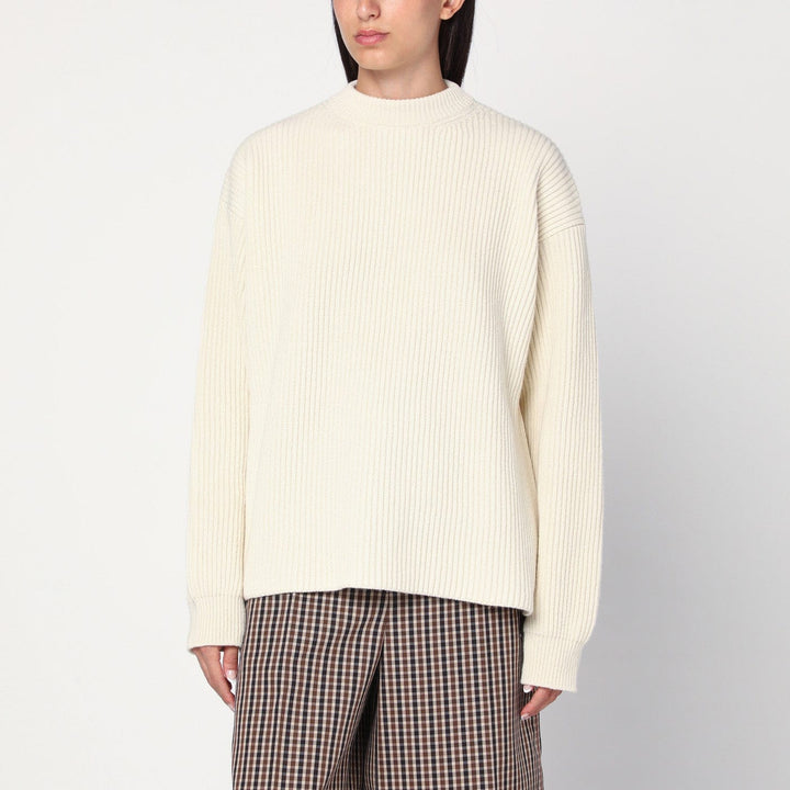 Shirts &amp; Tops Jil Sander - White ribbed crewneck sweater Brand