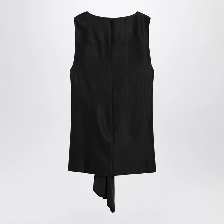 LouLou De Saison - Black draped Fonda top Brand Shirts &amp; Tops