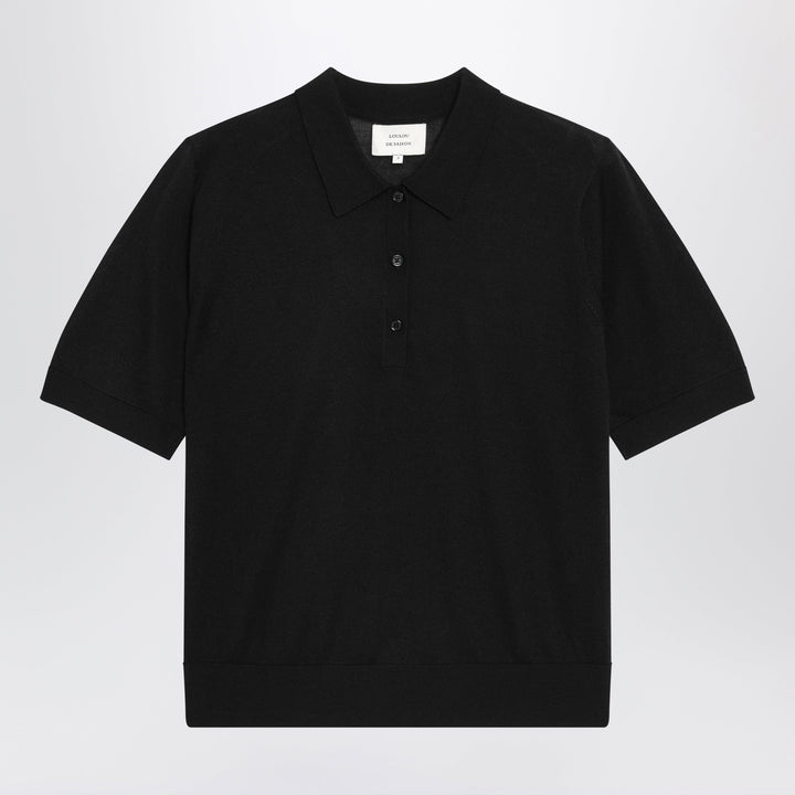Shirts &amp; Tops LouLou De Saison - Black Migo Fluid Cashmere Polo Brand