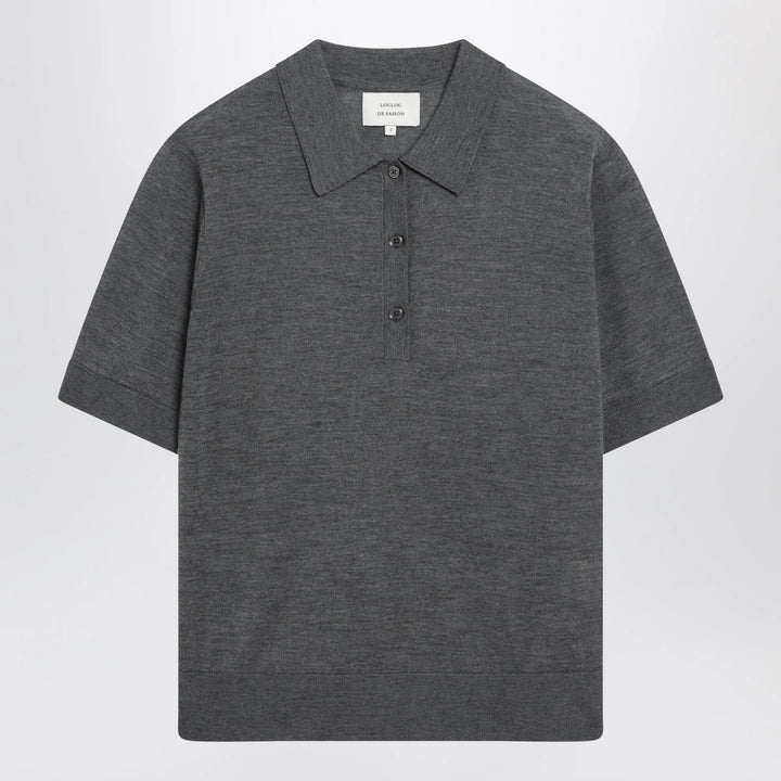 LouLou De Saison - Grey Migo Fluid Cashmere Polo Brand Shirts &amp; Tops L