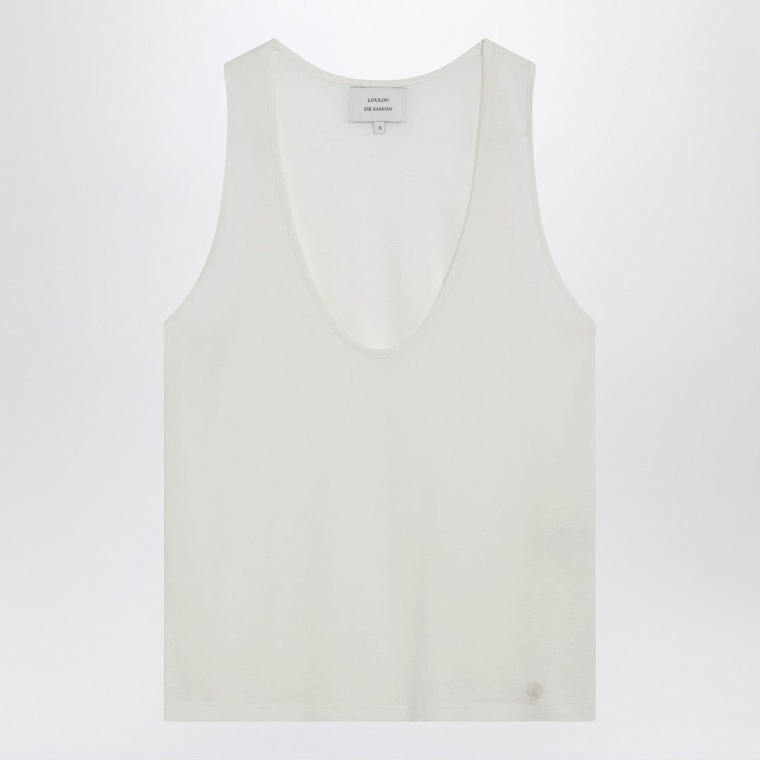 Shirts &amp; Tops LouLou De Saison - Ivory wool blend jersey tank top Brand