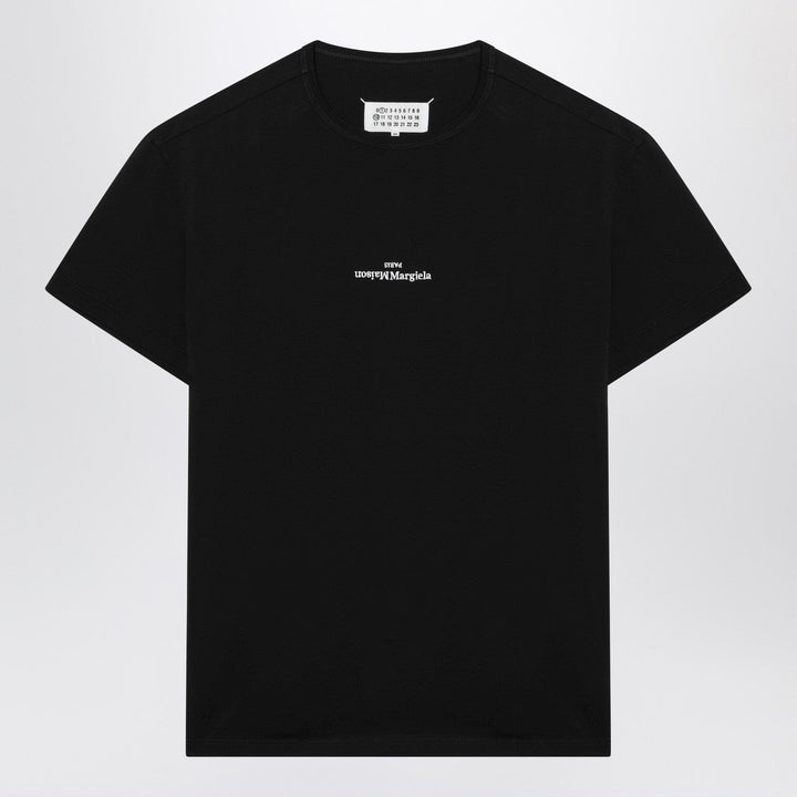Shirts &amp; Tops Maison Margiela - Black T-shirt with distorted logo Brand