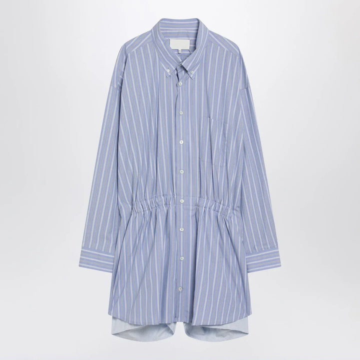 Maison Margiela - Light blue striped shirtdress Brand Shirts &amp; Tops 40  IT