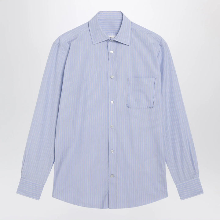 Maison Margiela - Striped shirt in light blue cotton Brand Shirts &amp; Tops 39