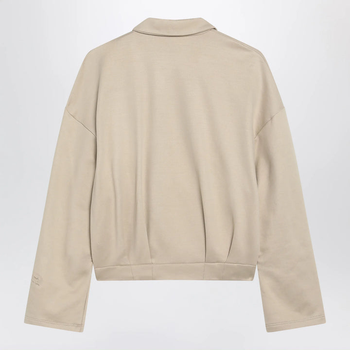 Max Mara - Beige cropped sweatshirt in silk blend Brand Shirts &amp; Tops M