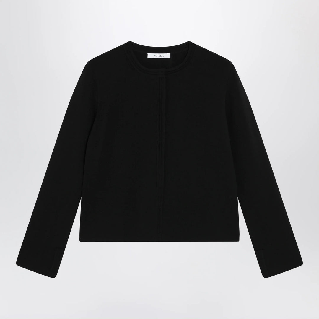 Max Mara - Black viscose-blend cardigan Brand Shirts &amp; Tops S