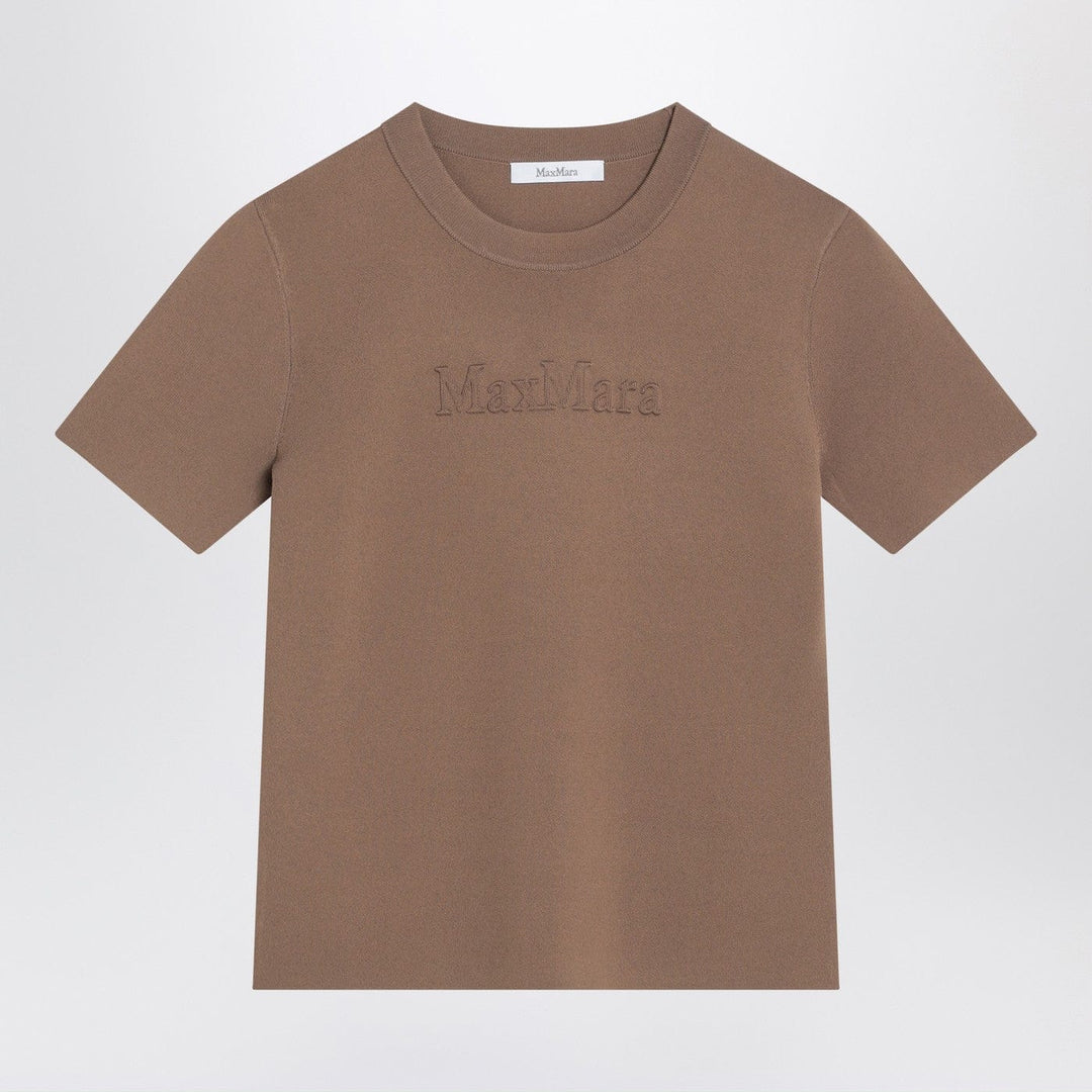Shirts & Tops S Max Mara - Hazelnut-coloured T-shirt in viscose crêpe Brand