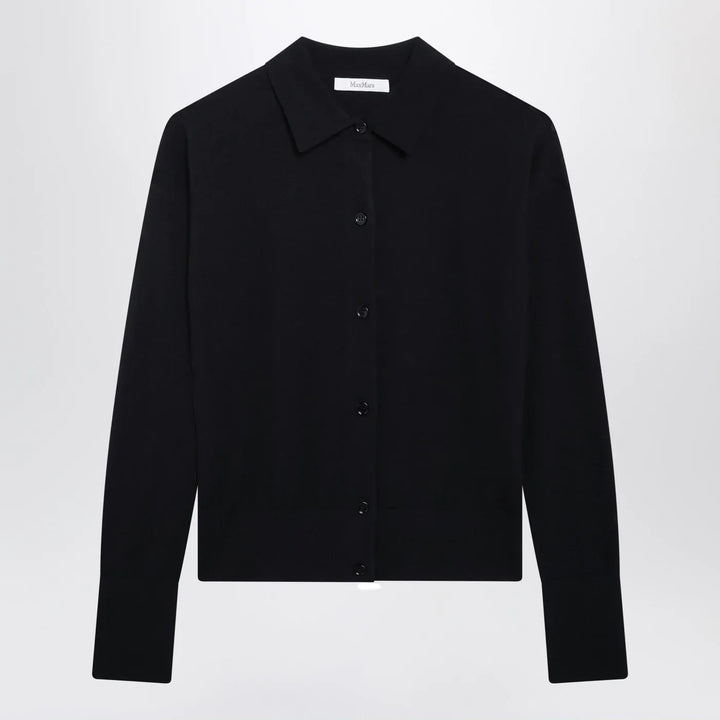 Max Mara - Navy wool-blend cardigan Brand Shirts &amp; Tops M