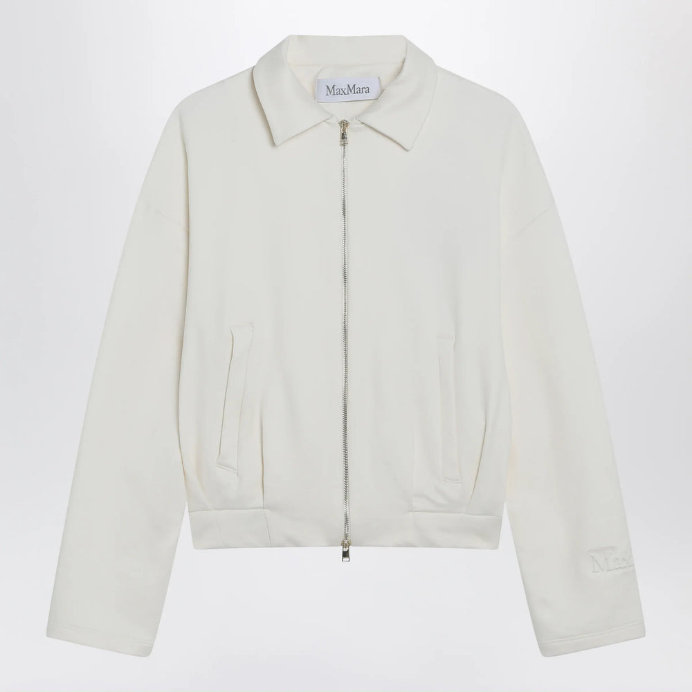 Max Mara - White cropped sweatshirt in silk blend Brand Shirts & Tops M