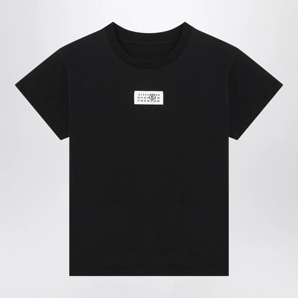 MM6 Maison Margiela - Black T-shirt with Numeric Signature patch Brand Shirts & Tops XS