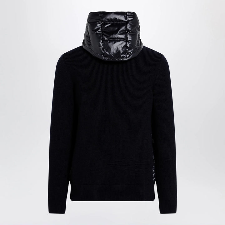 Moncler - Blue padded wool zip-up hoodie Brand Shirts &amp; Tops