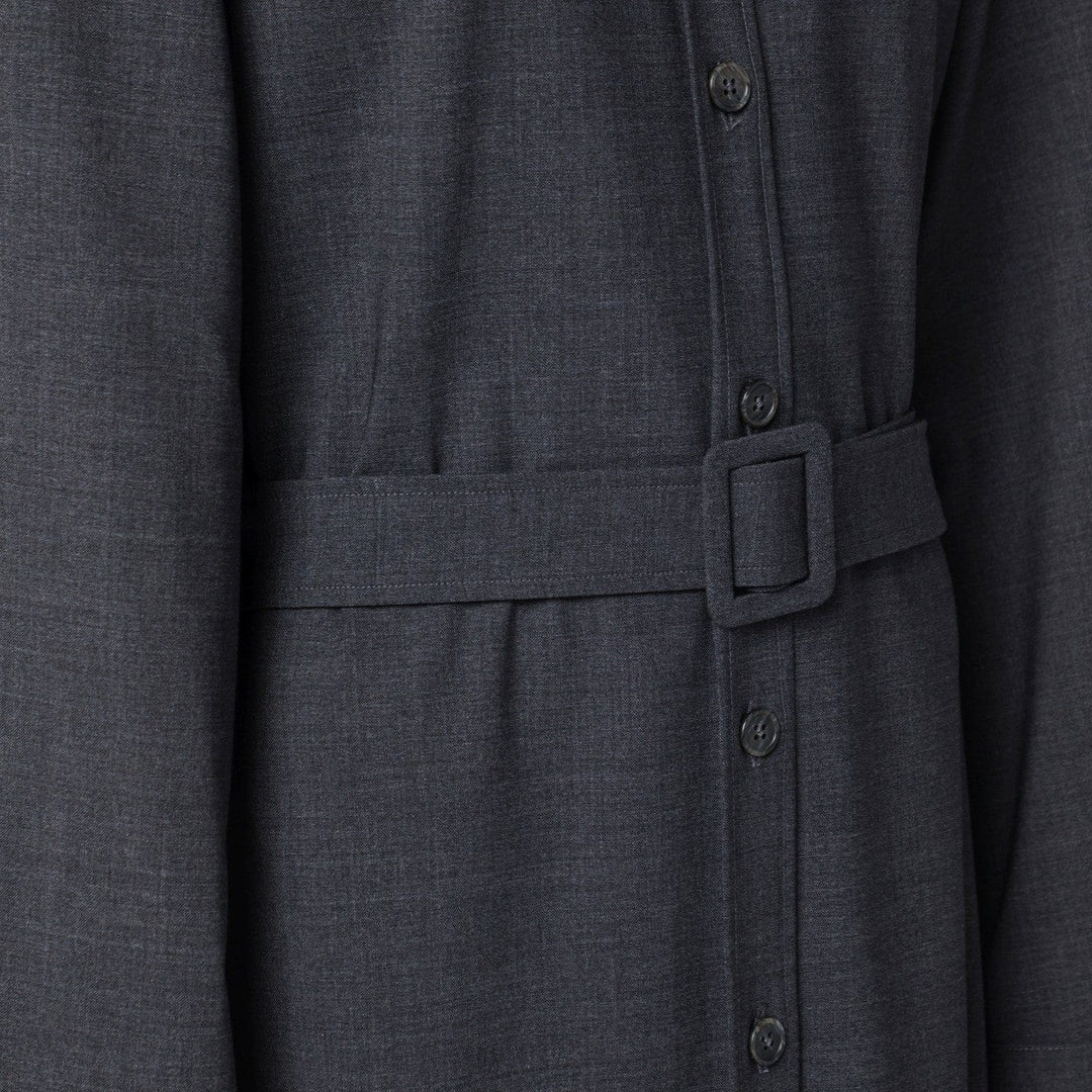 P.A.R.O.S.H. - Anthracite grey belted shirt dress Brand Shirts &amp; Tops